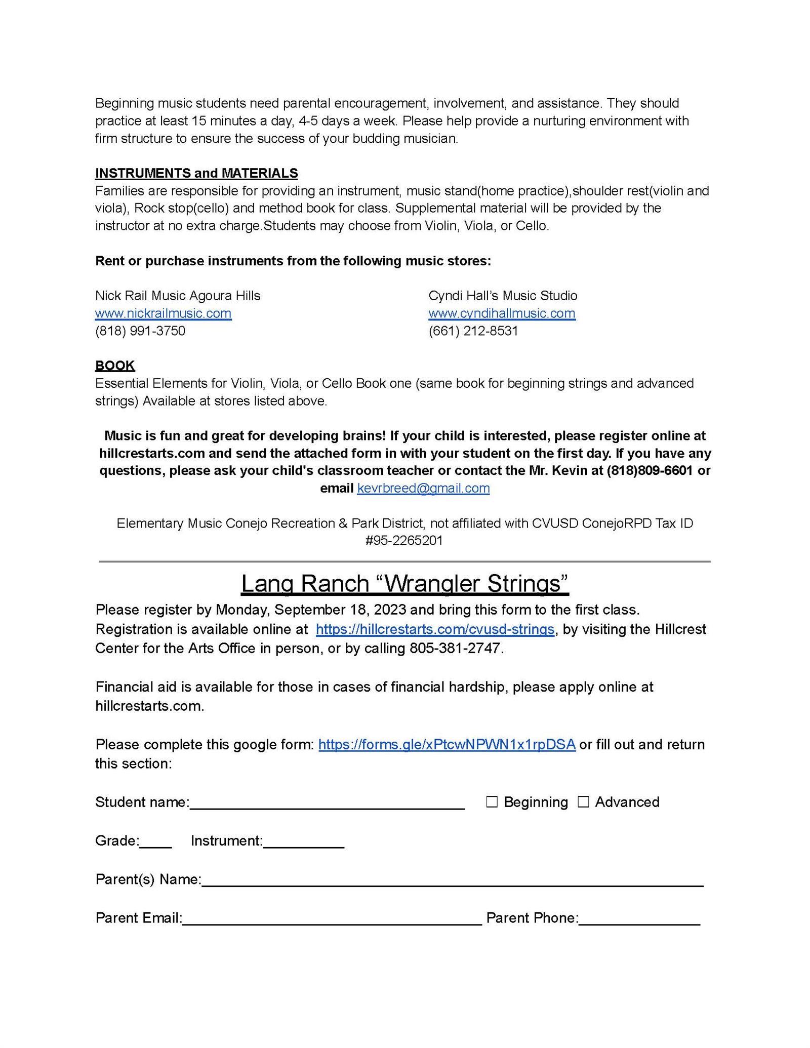 Registration Form
